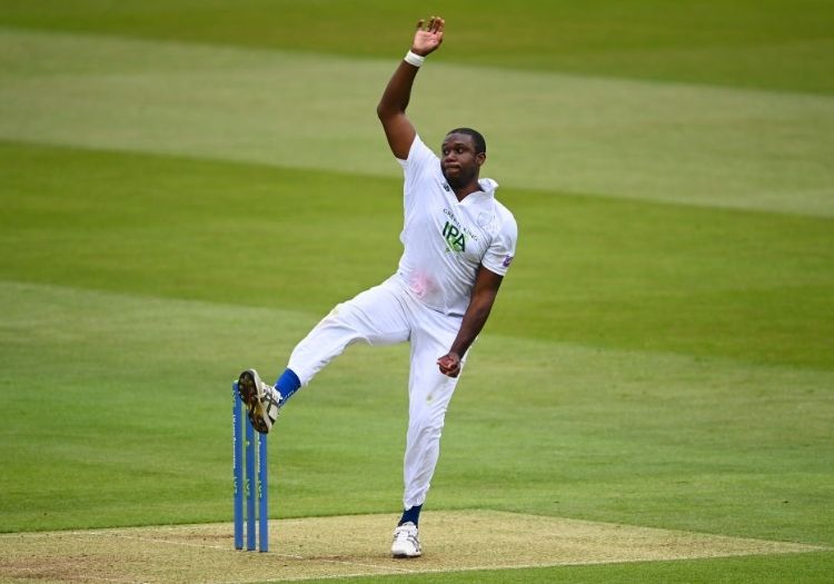 Hampshire v Middlesex Keith Barker enjoys his moment in the