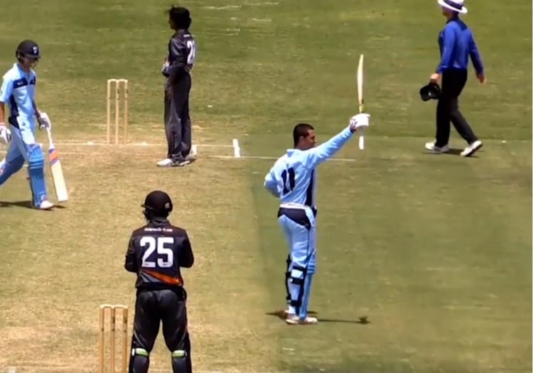 Australian teenager smashes six sixes in an over during brisk double ...