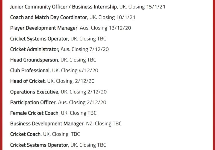 Cricketer Jobs Opening the world of cricket one job at a time The