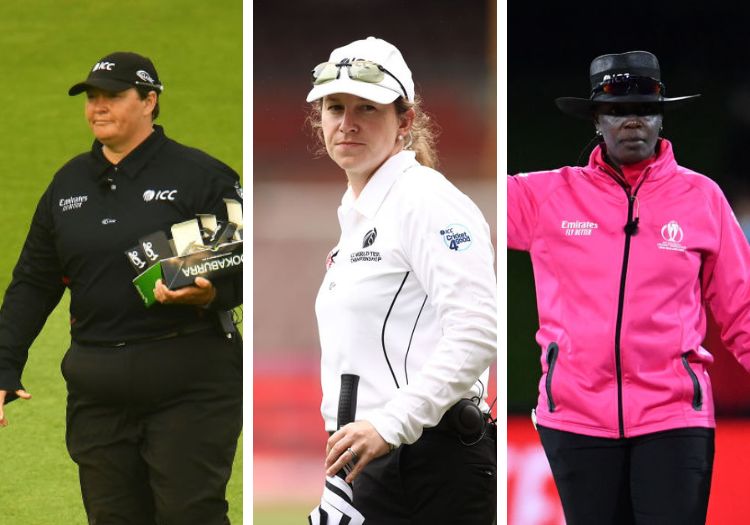 Female umpires Sue Redfern and Jacqueline Williams make history at