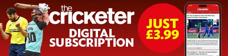 Take out a digital subscription with The Cricketer for just £3.99